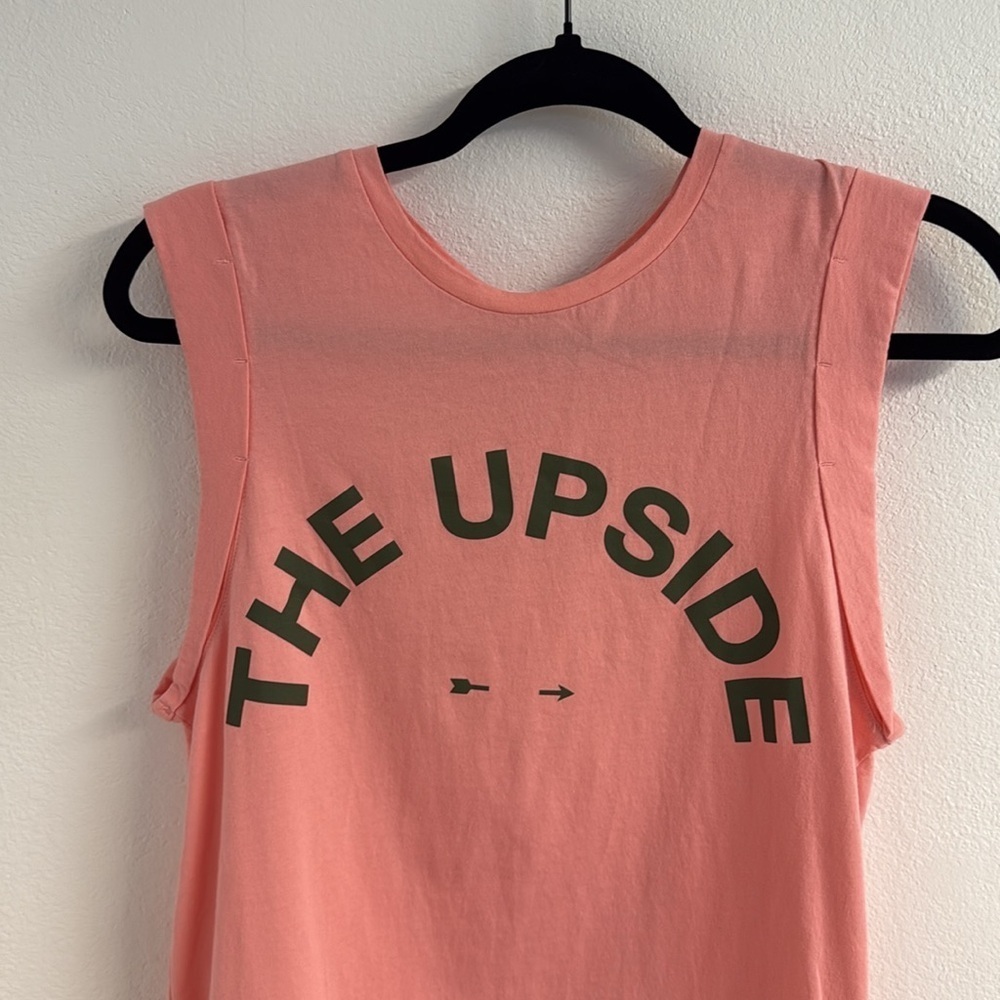 The Upside Pink Graphic Muscle Tank Organic Cotton Size 4 (US Small) - Picture 3 of 10